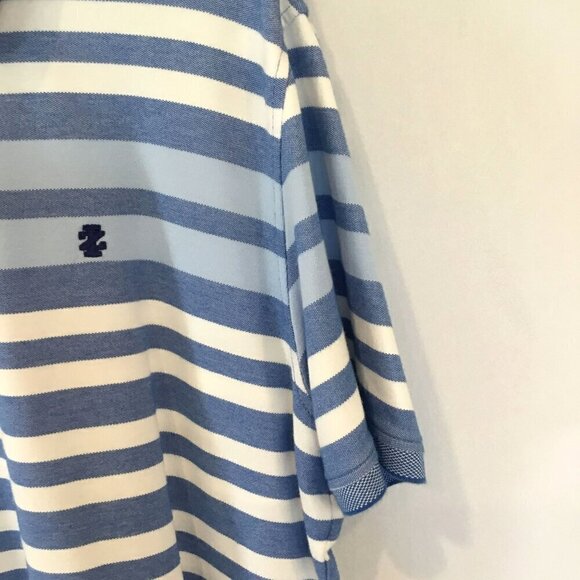 Izod Advantage Performance Natural Stretch Men's 2 Button Striped Polo Size XXL - Picture 4 of 11